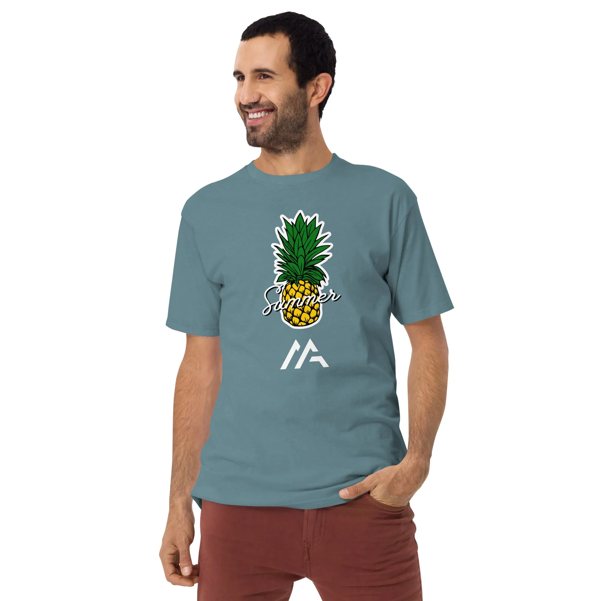 SUMMER PINEAPPLE Men’s premium heavyweight tee