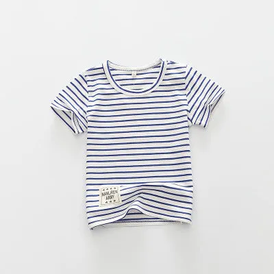 Summer Striped Kids t-shirts Baby Girls Short Sleeve Boys Tees Cotton Children tshirts for Girl Child Kids t Shirts 2-12T