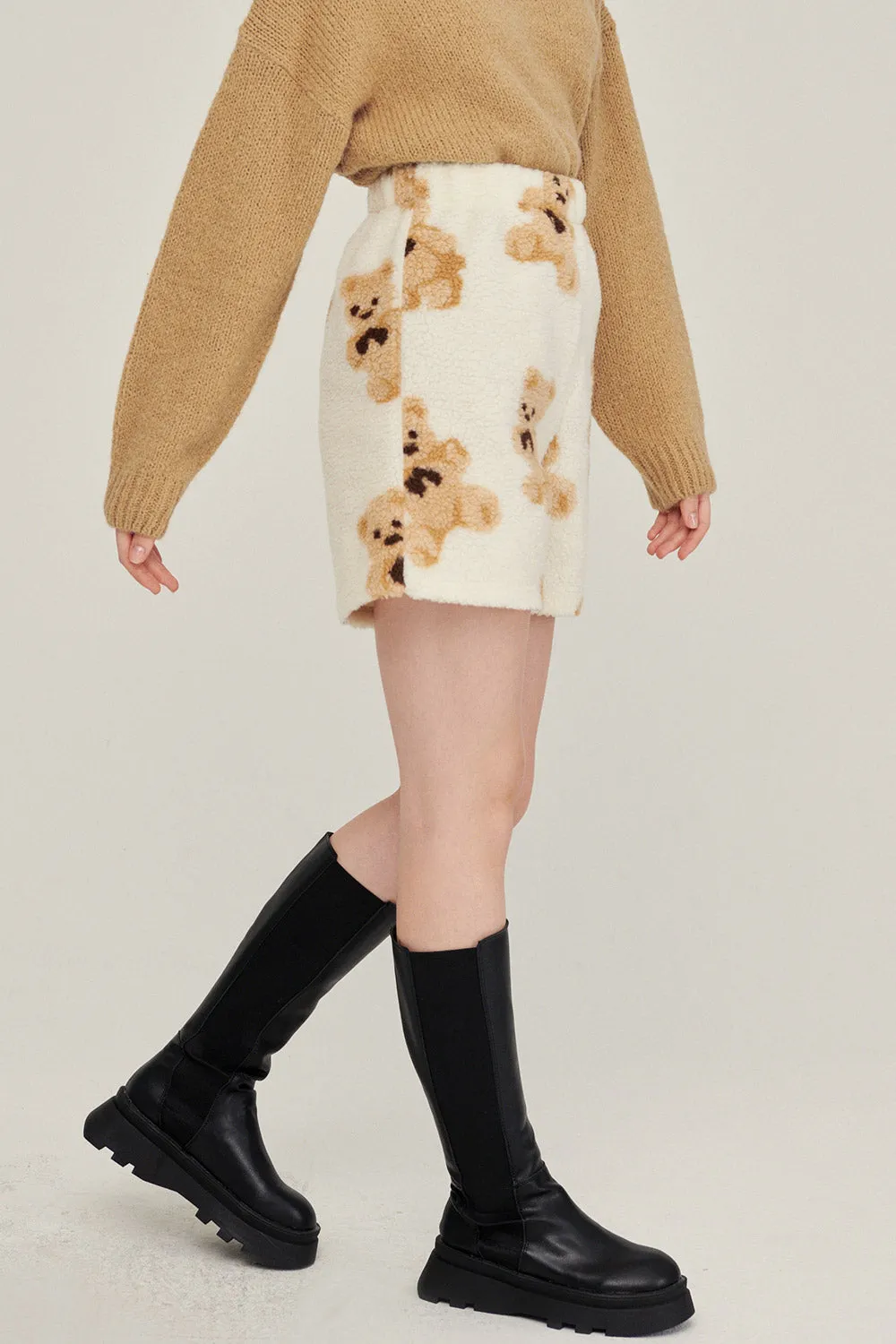 Sunny Teddy Faux Shearling Shorts