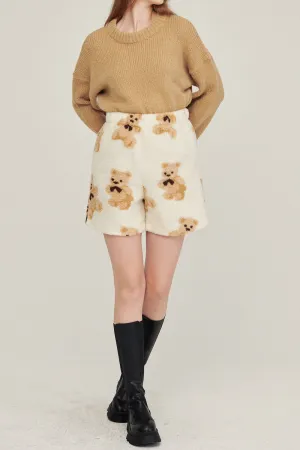 Sunny Teddy Faux Shearling Shorts