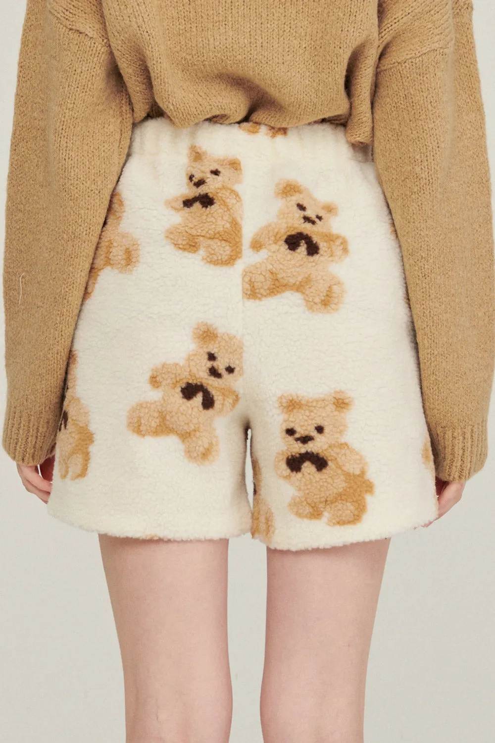 Sunny Teddy Faux Shearling Shorts