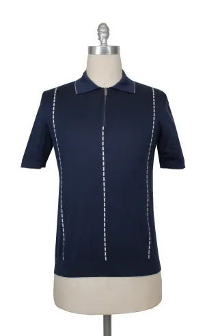 Svevo Parma Navy Blue 1/4 Zip Polo Sweater