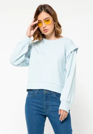 Sweatshirt with Layered Shoulder
