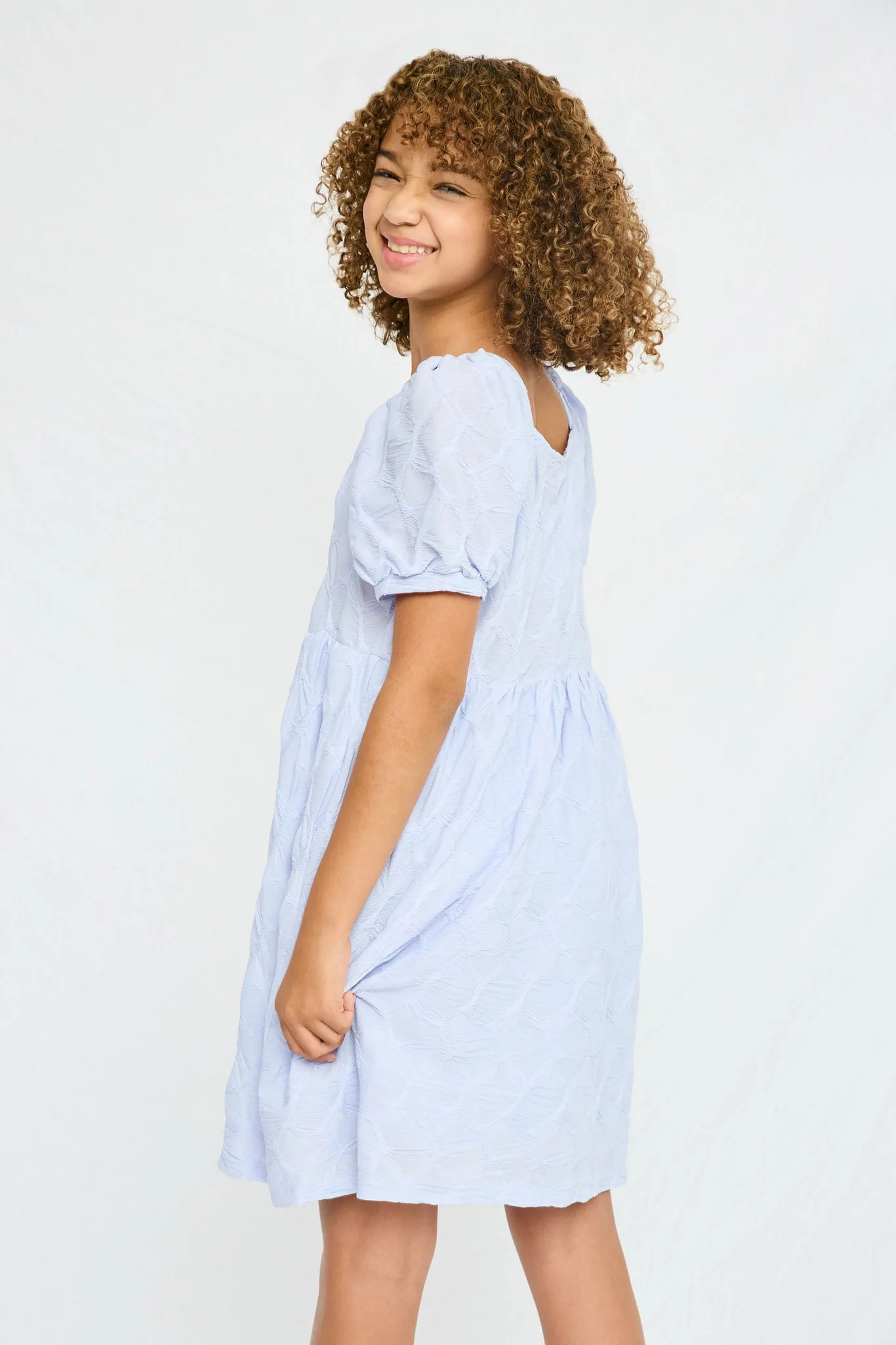 Textured Bow Back Dress