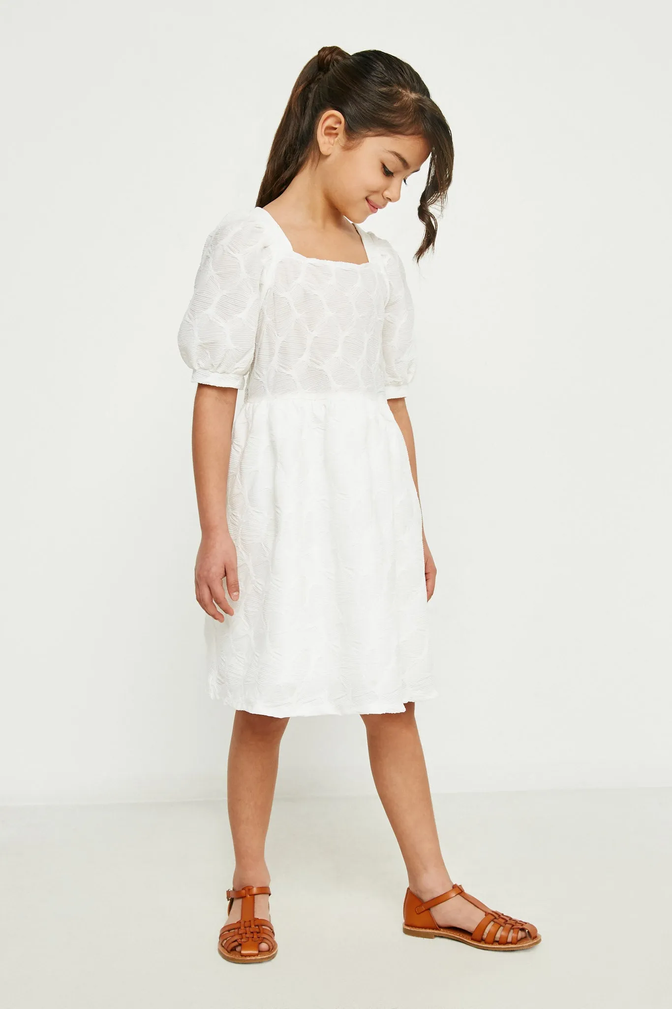 Textured Bow Back Dress