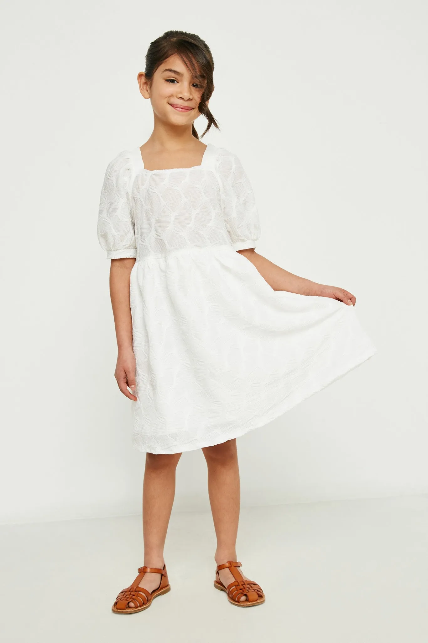 Textured Bow Back Dress
