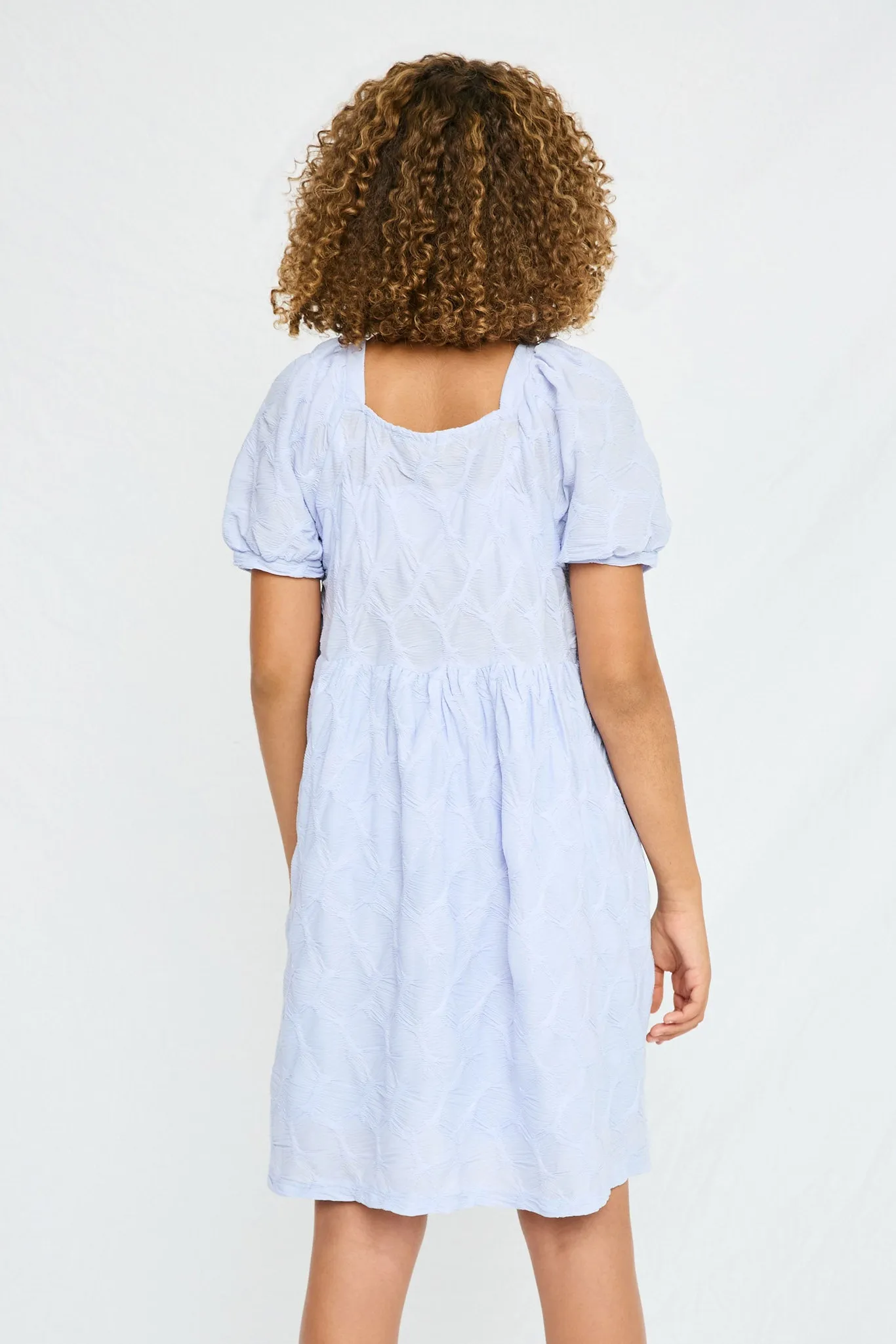 Textured Bow Back Dress