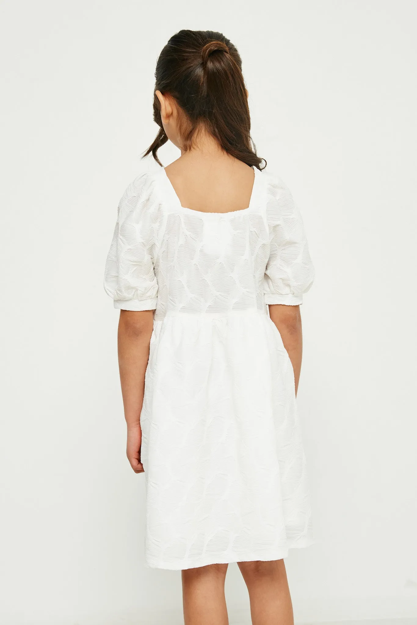 Textured Bow Back Dress