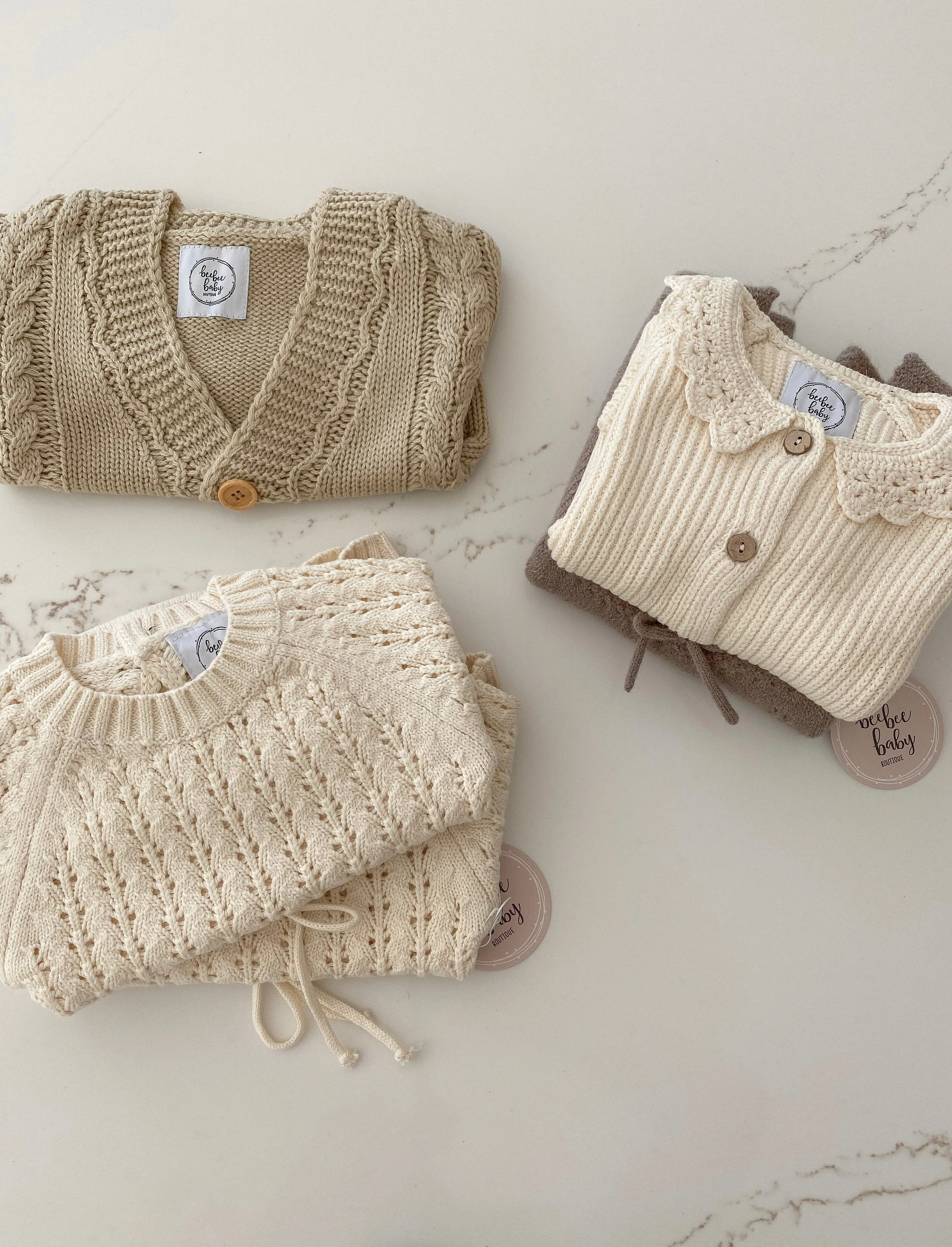 Textured Knit Romper - Milk
