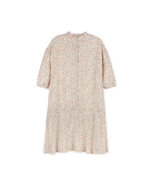 Textured Sheared Printed Dress