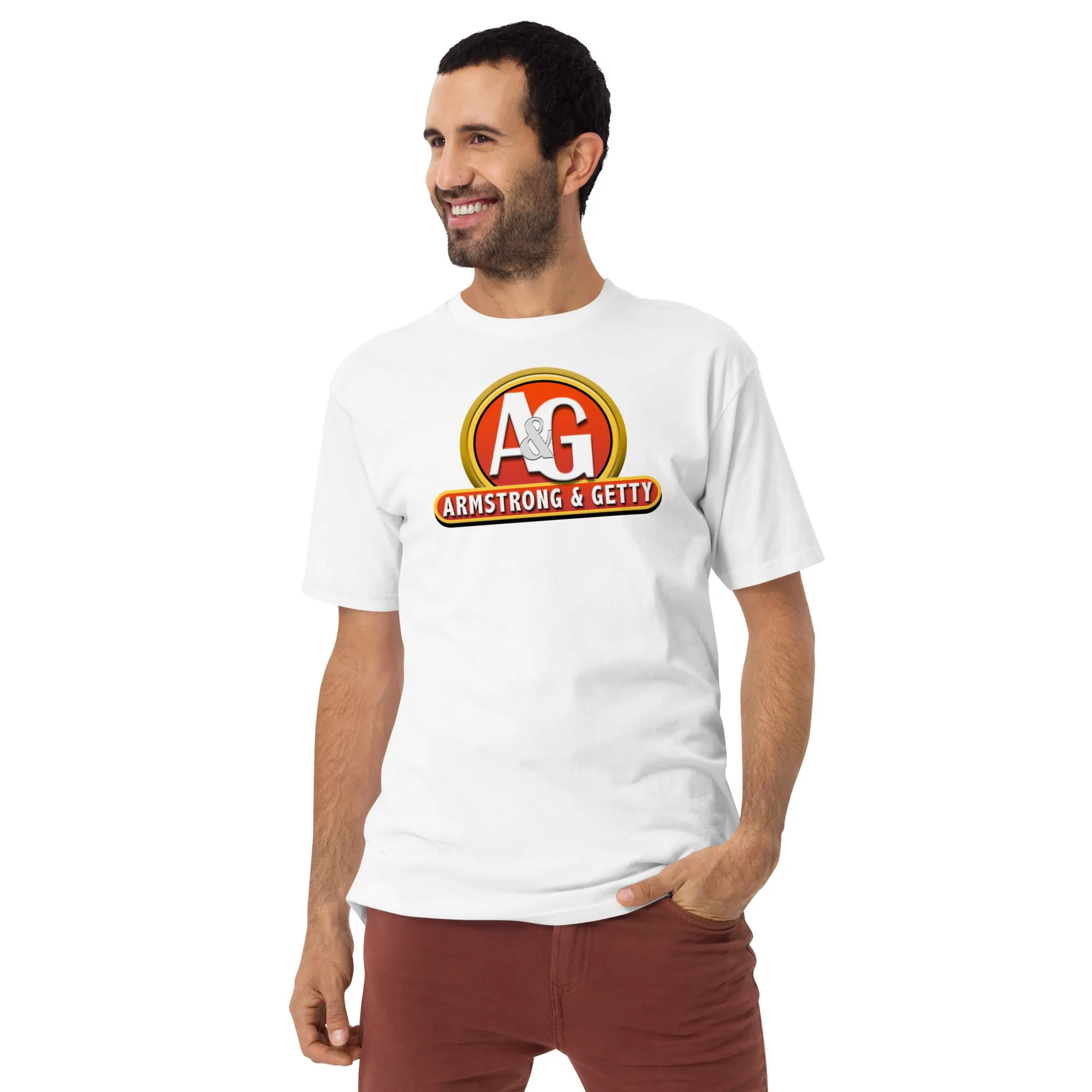 The A&G Ketchup & Mustard Logo Men’s Premium HW Tee