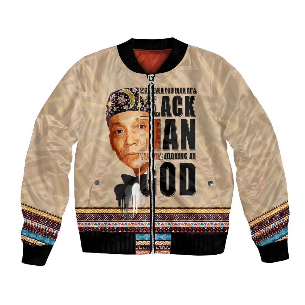 The Most Honorable Elijah Muhammad Bomber Jacket Black Man DT02