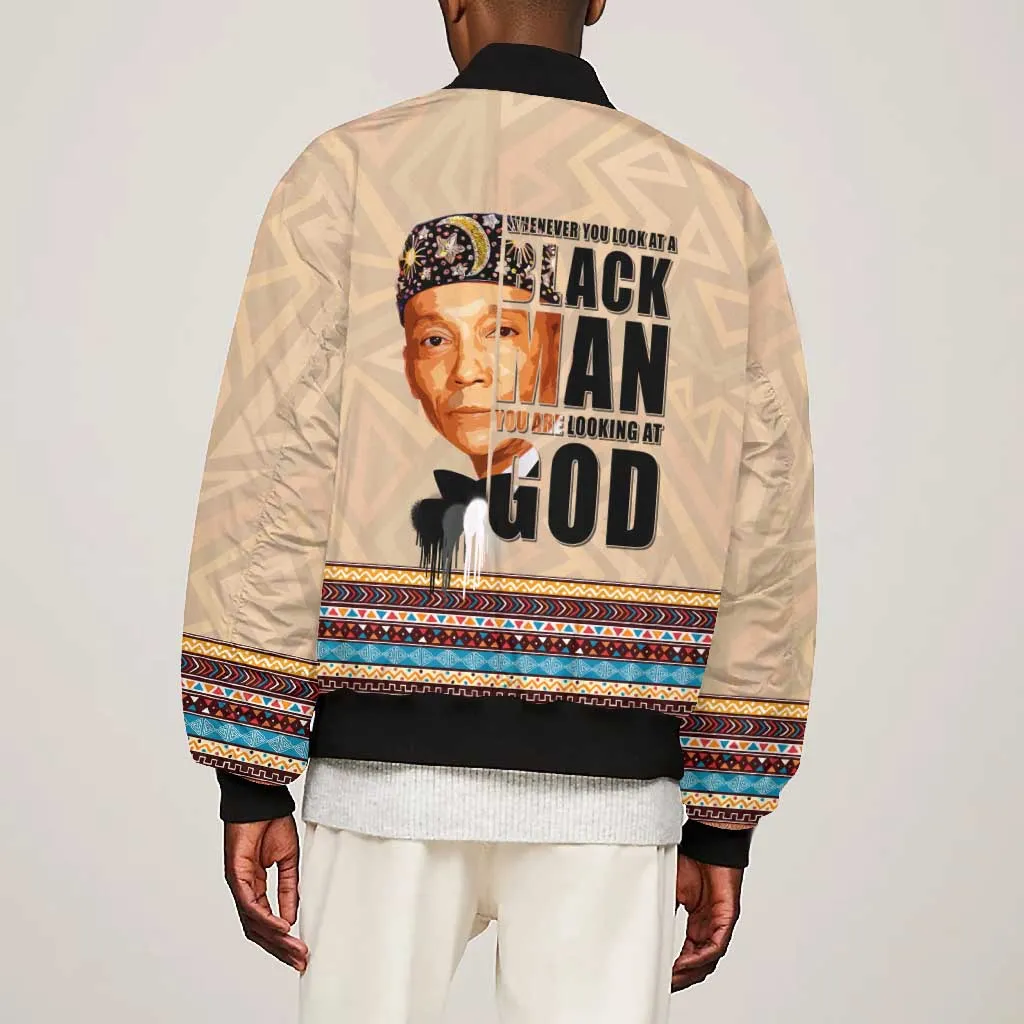 The Most Honorable Elijah Muhammad Bomber Jacket Black Man DT02