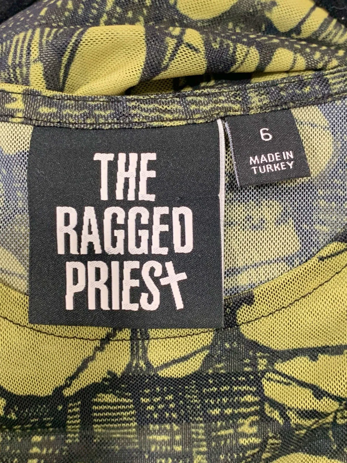 The Ragged Priest Green Sheer Maxi Dress UK 6