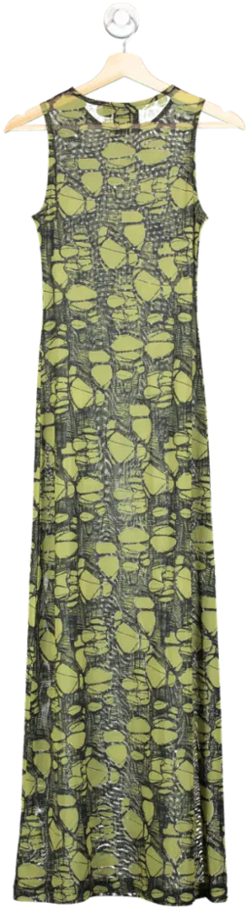 The Ragged Priest Green Sheer Maxi Dress UK 6