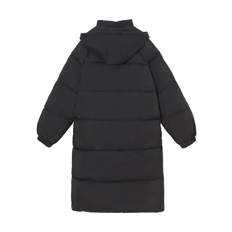 Thickened Knee-Length Water-Resistant Puffer Coat for Women