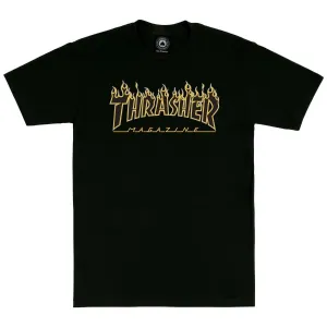 THRASHER Flame Logo Tee Black/Black