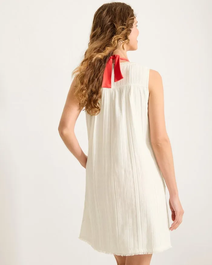 Tommy Bahama Mykonos Textured Shift Dress Cover Up - Coconut