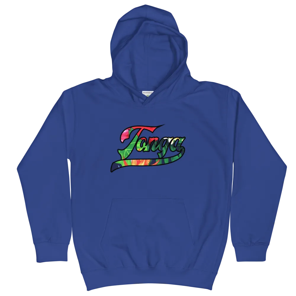 Tonga 676 - Floral Jersey with Black Border (front/back) *KIDS HOODIE*
