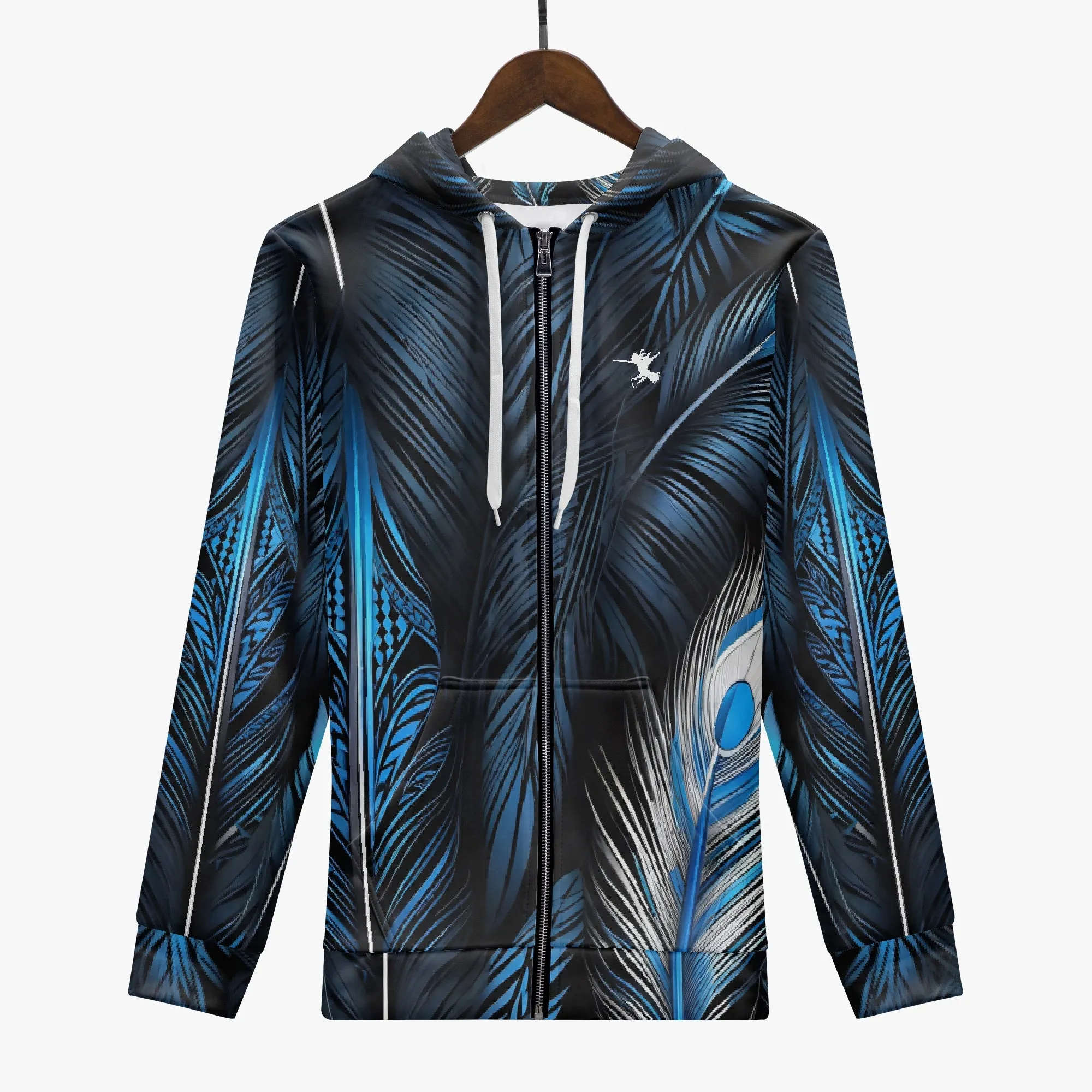 Tribal Feathers Zip Up Hoodie