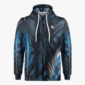 Tribal Feathers Zip Up Hoodie