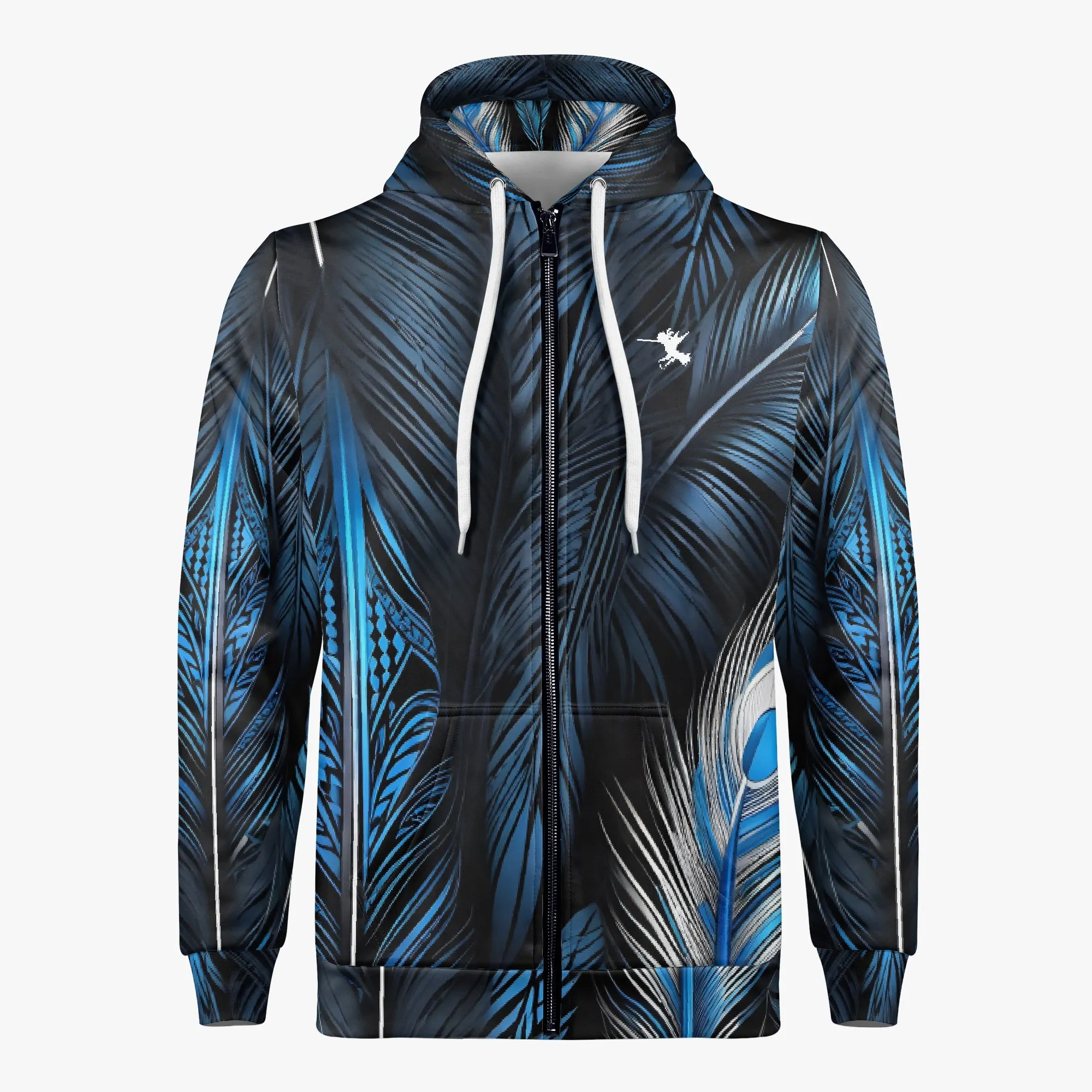 Tribal Feathers Zip Up Hoodie