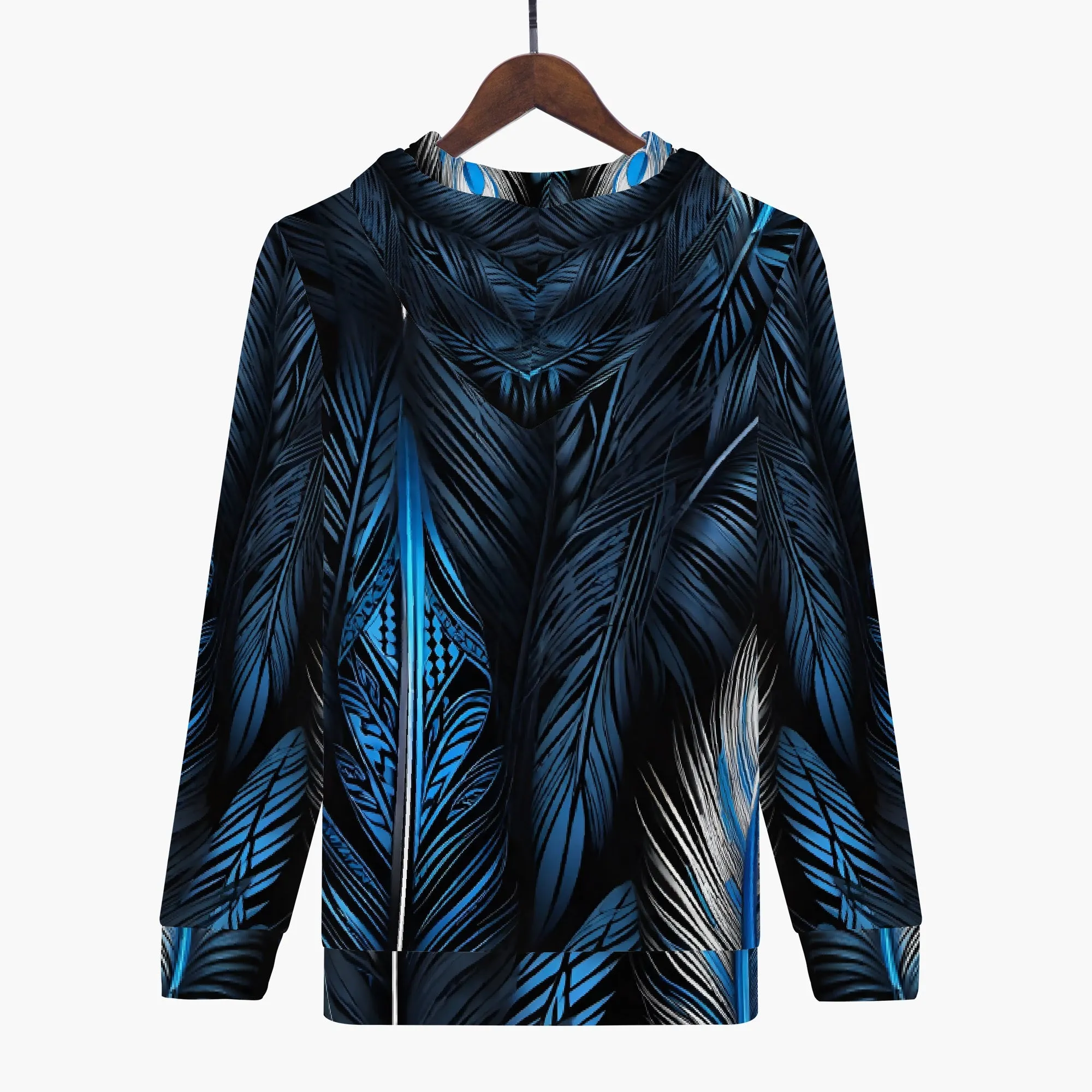 Tribal Feathers Zip Up Hoodie