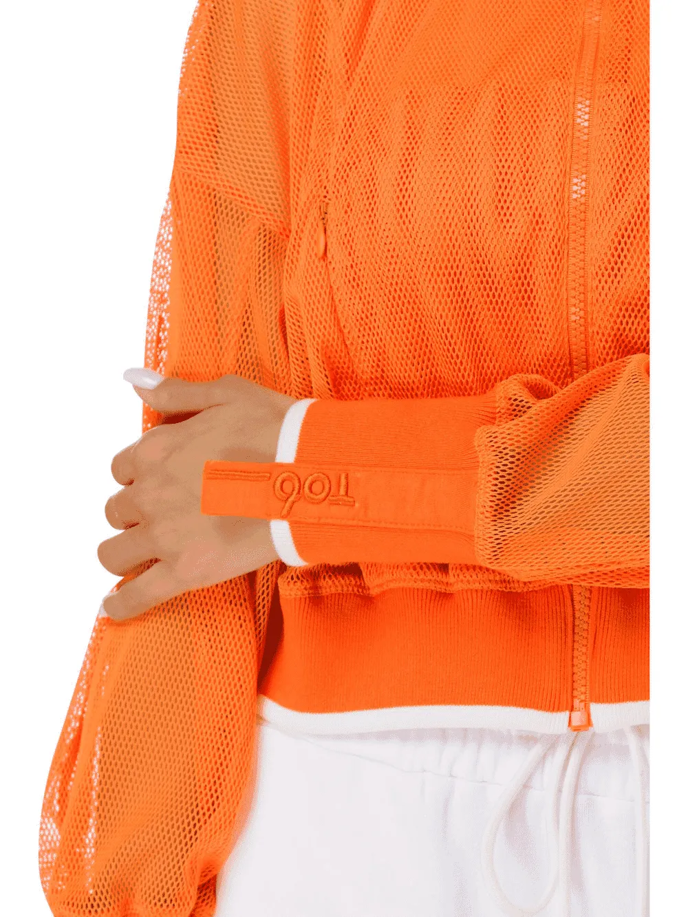 TRIBE OF 6 ADDI MESH CROPPED BOMBER JACKET