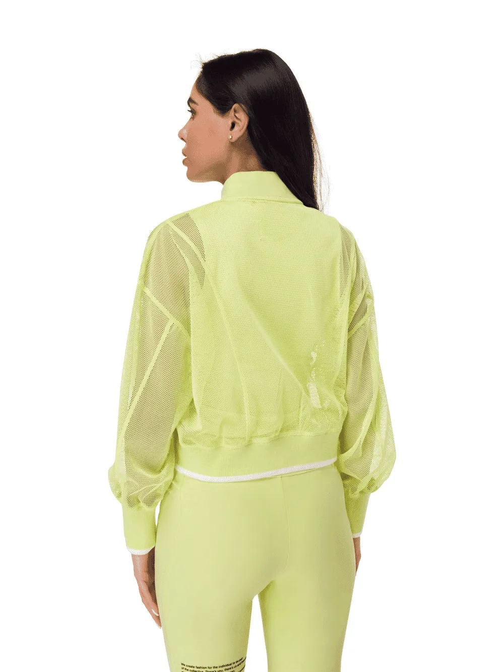 TRIBE OF 6 ADDI MESH CROPPED BOMBER JACKET