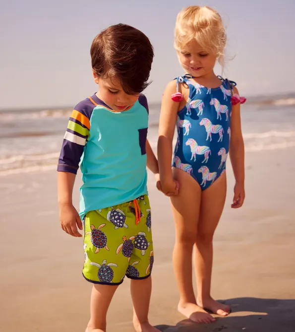 Tropical Turtles Swim Trunks