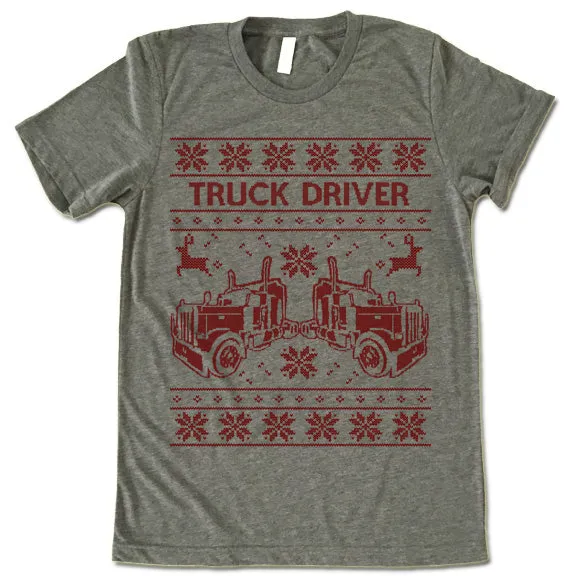 Truck Driver Christmas T-Shirt