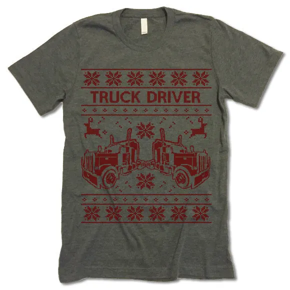 Truck Driver Christmas T-Shirt