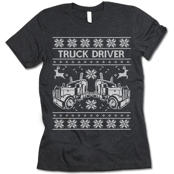 Truck Driver Christmas T-Shirt