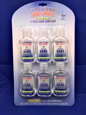 Ultra Defense Sani   Smart 6 Pack of Hand Sanitizer