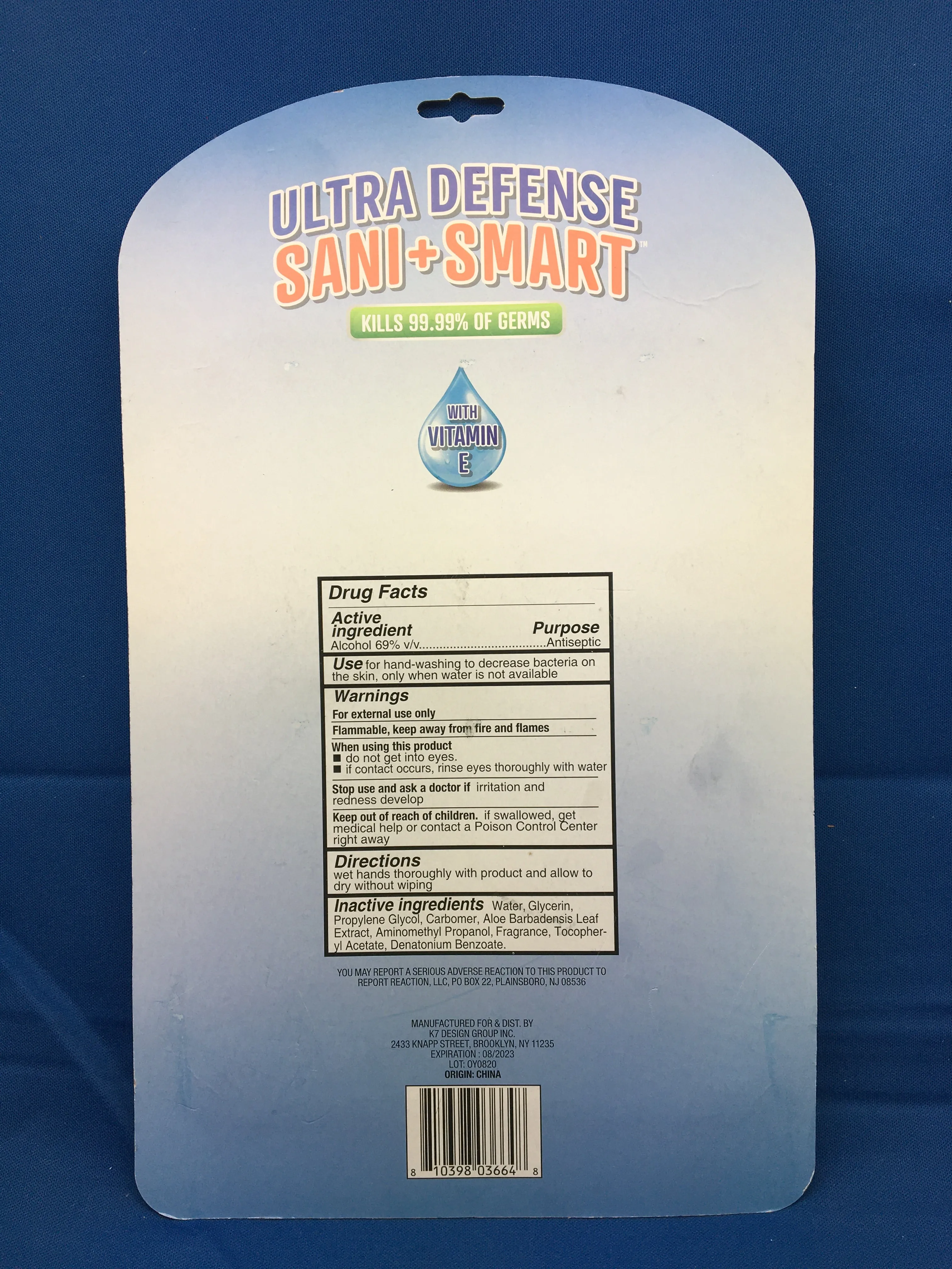Ultra Defense Sani   Smart 6 Pack of Hand Sanitizer