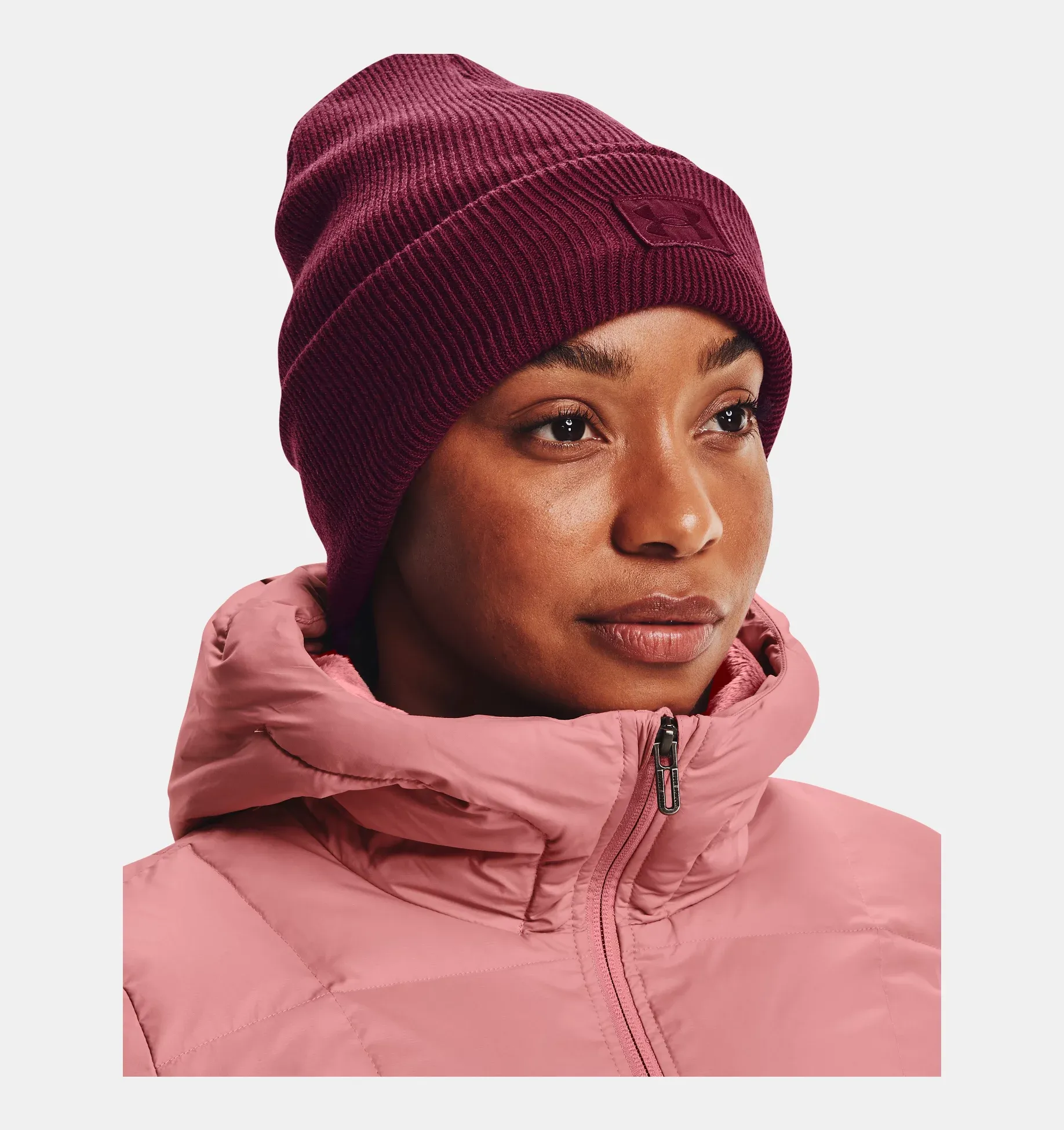 Under Armour Women's UA Around Town Cuff Beanie - Dark Maroon