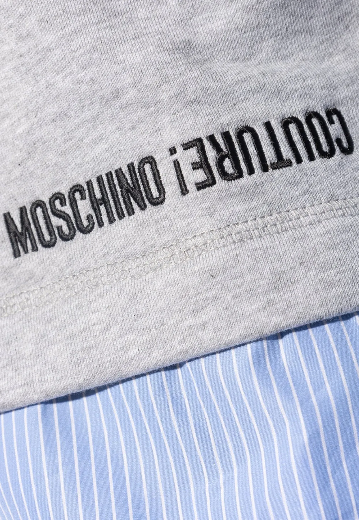 Upside Down Logo Layered Hooded Sweatshirt