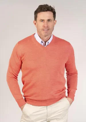 V-Neck Pullover - Red