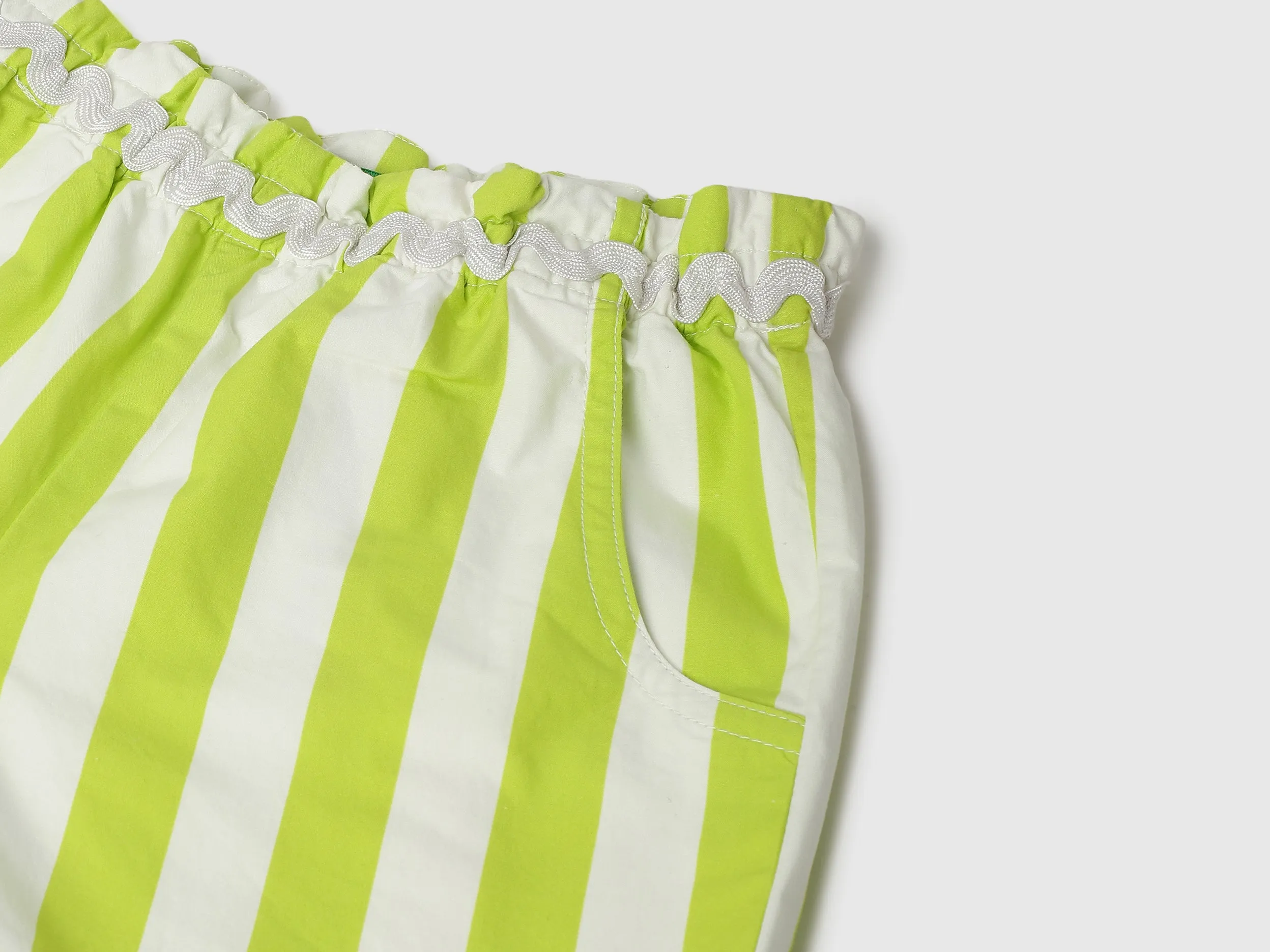 Vertical Stripes Regular Fit Casual Shorts