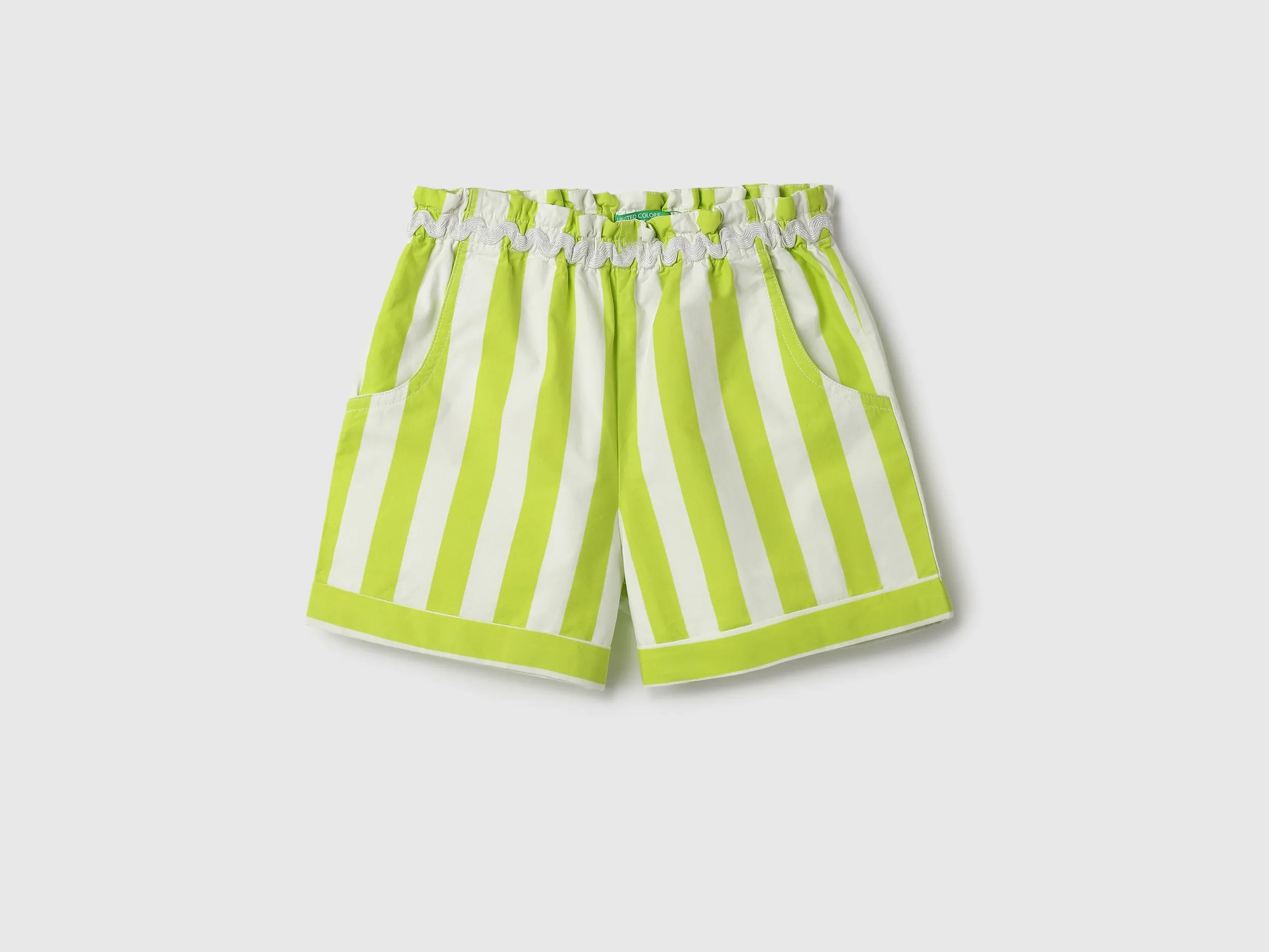 Vertical Stripes Regular Fit Casual Shorts