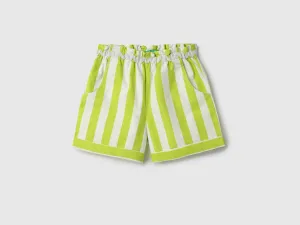 Vertical Stripes Regular Fit Casual Shorts
