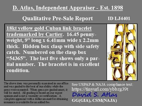 Vintage Flat Curb Link Bracelet by Cartier