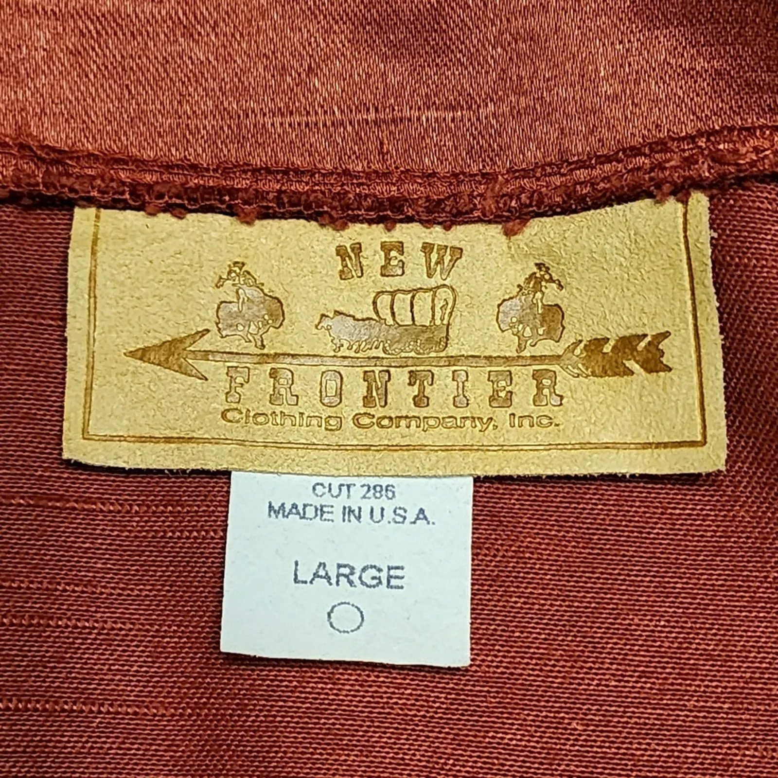 VTG New Frontier Women's Studded Collar Cotton Blend Button-Down Vest, Rodeo Western Style,  Large