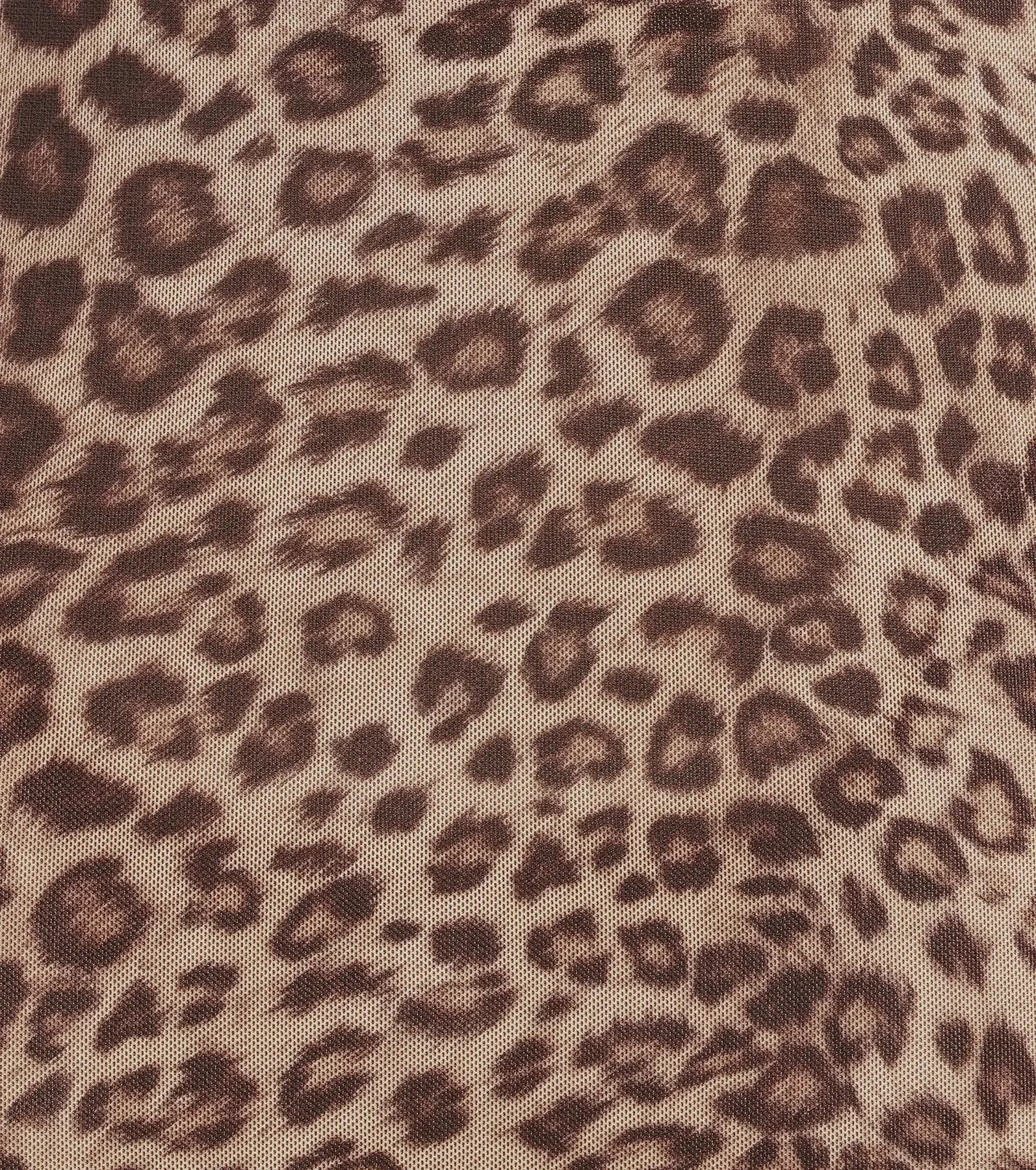Walk On The Wild Side Leopard Mesh Mini Dress