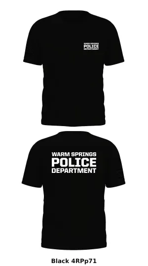 Warm Springs Police Department  Store 1 Core Men's SS Performance Tee - 4RPp71