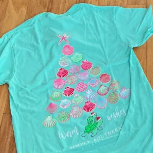 Warm Wishes Seashells Tree T-Shirt by Simply Southern