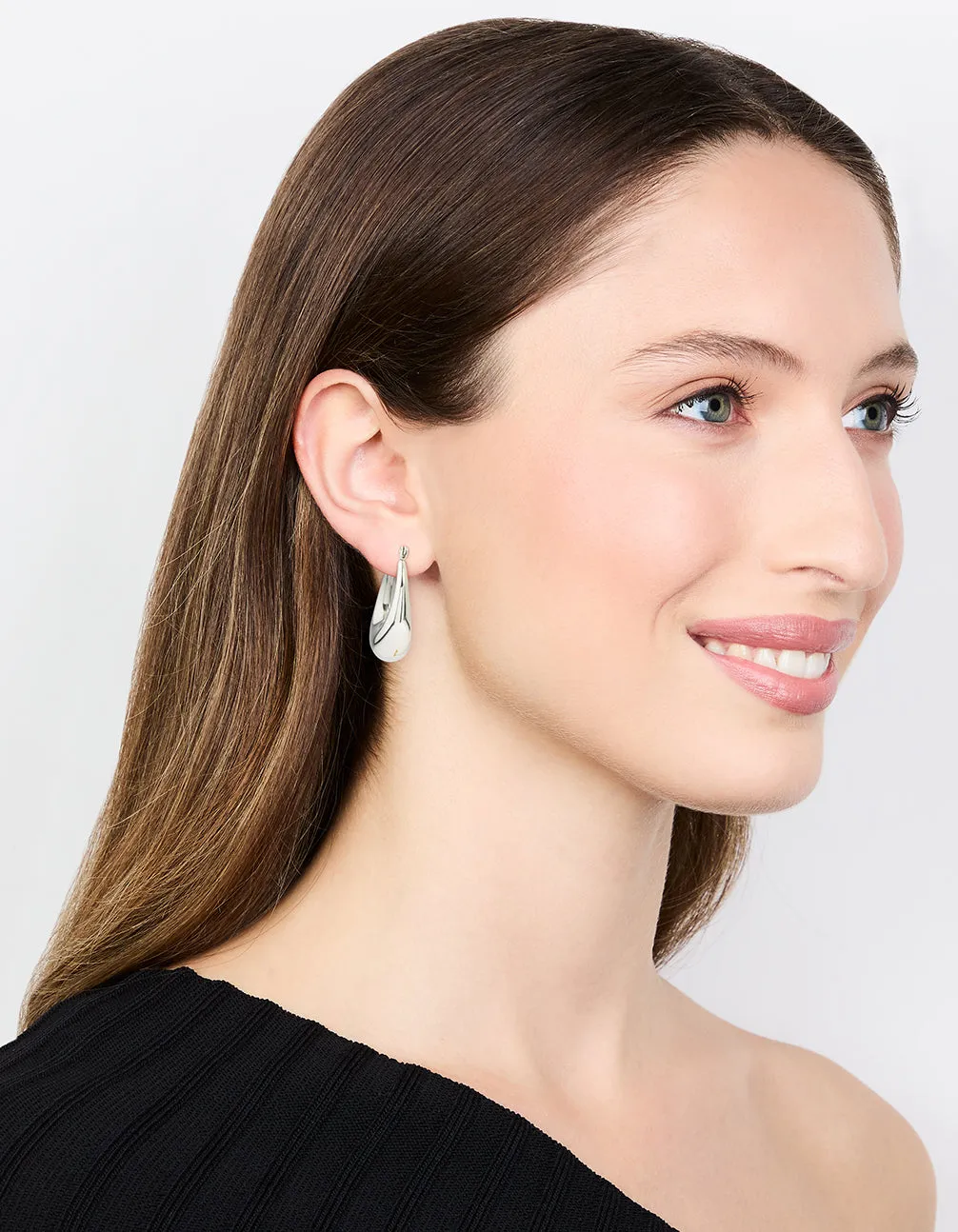 Waterproof Stainless Steel Full Loop Drop Hoop Earrings