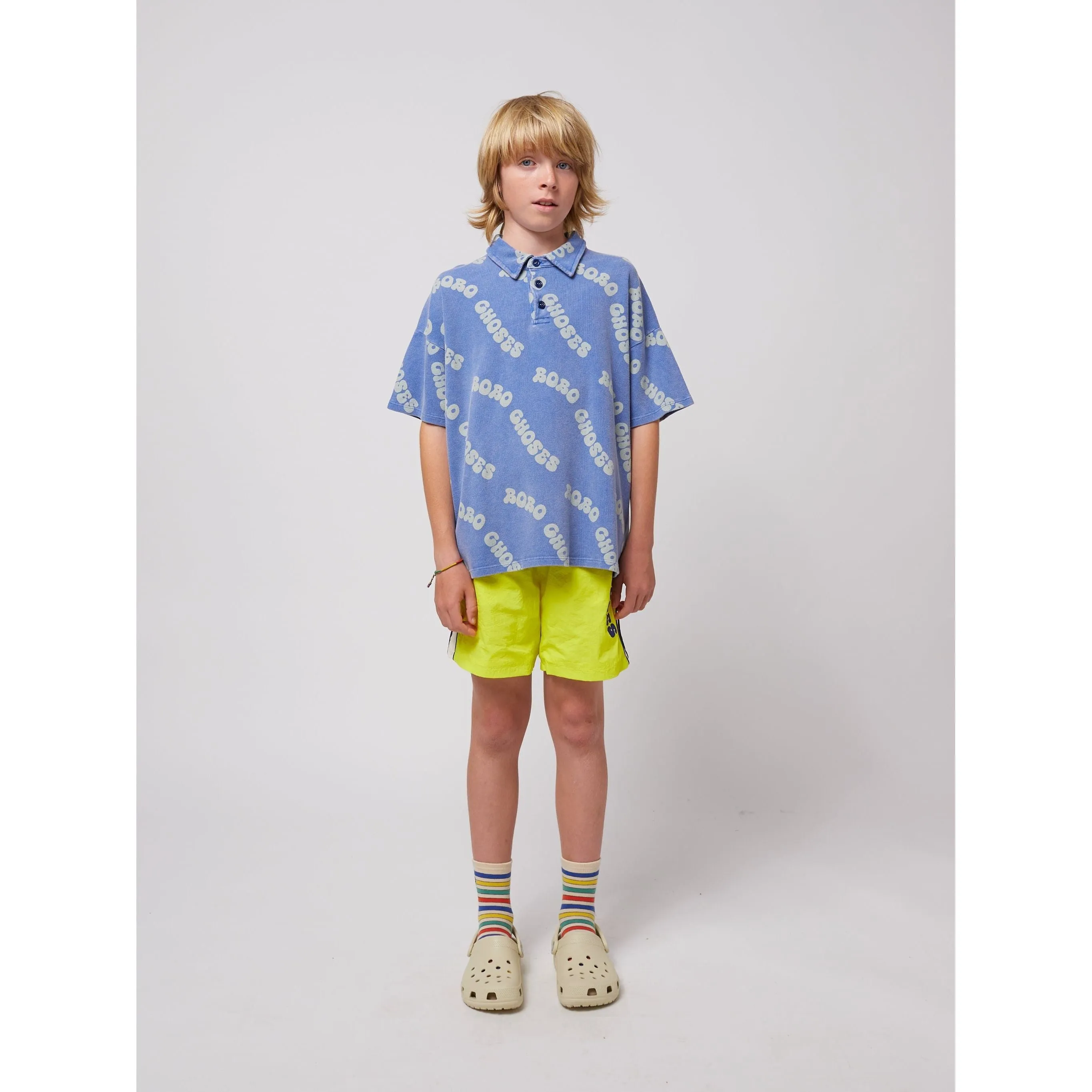 Wavy Bobo Choses All Over Waffle Polo Shirt