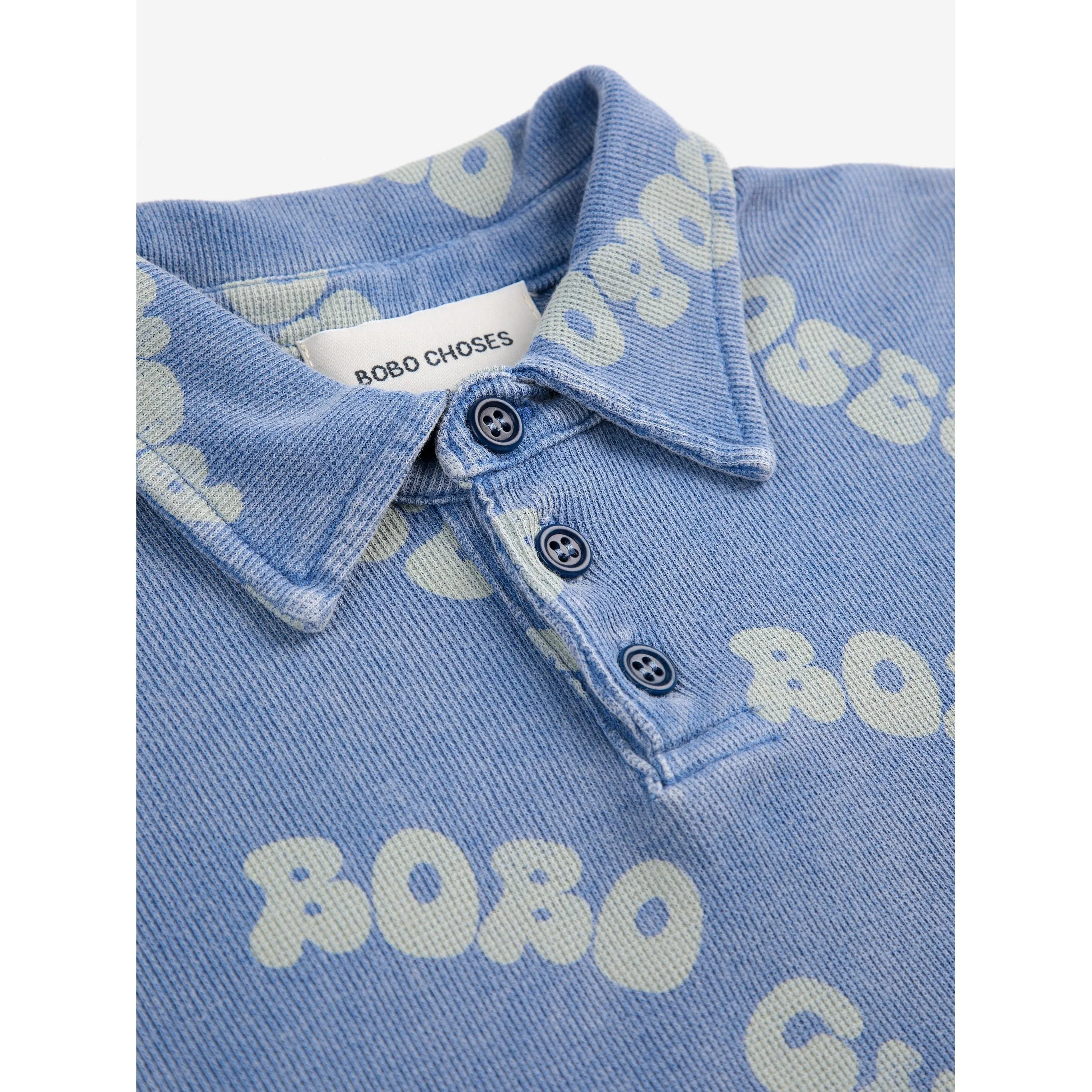 Wavy Bobo Choses All Over Waffle Polo Shirt