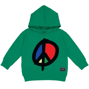 WE WANT PEACE HOODY (GREEN)